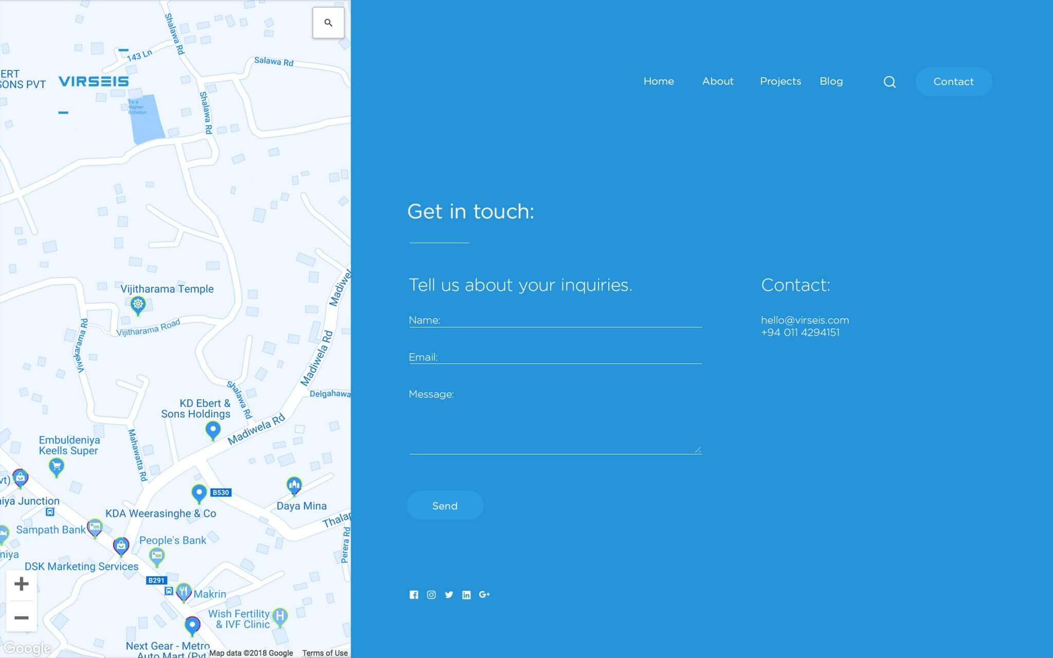 Virseis-web-contact-us-UI-design